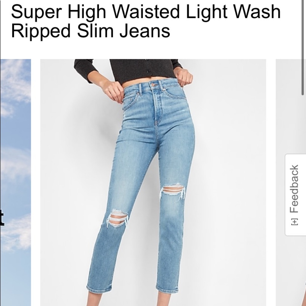 Slim Super- High rise ankle jeans